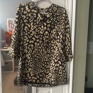 Molly of New York silk tunic, top size 10